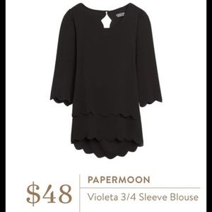NWT! Papermoon Violeta 3/4 Sleeve Blouse